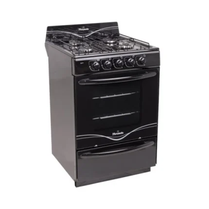 Cocina Florencia 5517F 56cm 4 Hornallas Multigas Negra