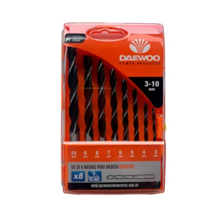 Kit Mechas Madera Daewoo DWKIT8W 8 Piezas