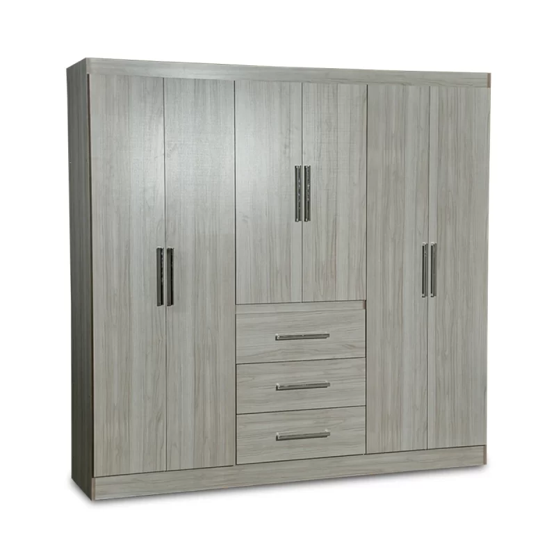 Ropero Maximo 6 Puertas 3 Cajones Marfil