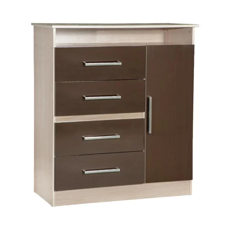 Comoda Maximo Tv 1 Puerta 4 Cajones CHMP