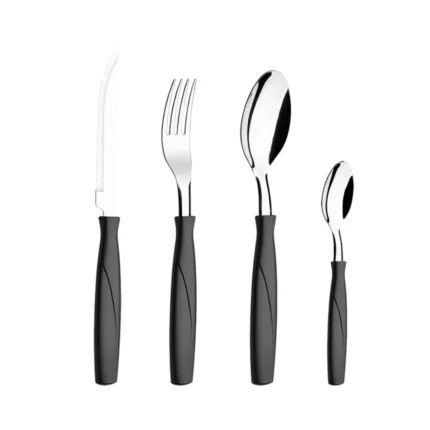 Juego de Cubiertos Brinox Itaparica 24 Pzs Negro 6000/712