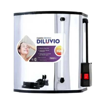 Calefón Eléctrico Diluvio D20 Max 20 Litros Acero Inoxidable