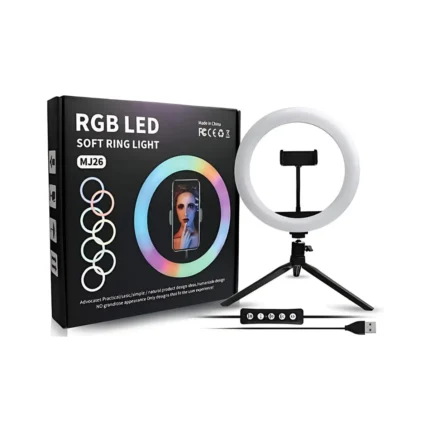 Aro De Luz RGB MJ26 10" + Tripode de 2.1Mts