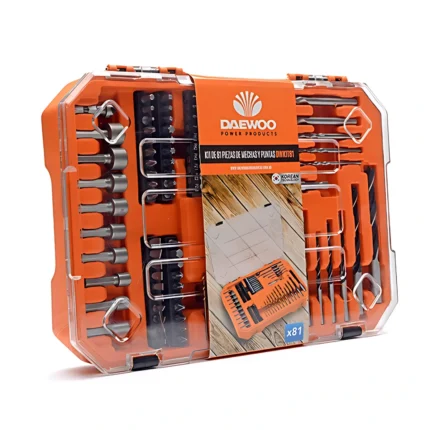 Set De Mechas Y Puntas 81 Piezas Daewoo DWKIT81