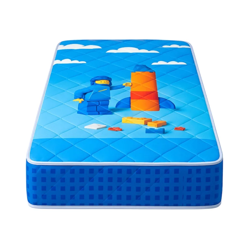 Colchon de Espuma Maxiking Atardecer 1 Plaza Infantil Celeste 80x190x20 cm 6