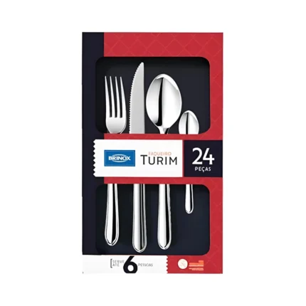 Juego de Cubiertos Brinox Turim 24 Pzs 5111/142 Inox.