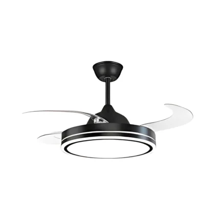 Ventilador de Techo Negro C/Luz LED Dinax VDT-CFHB002BK Aspas Retractiles