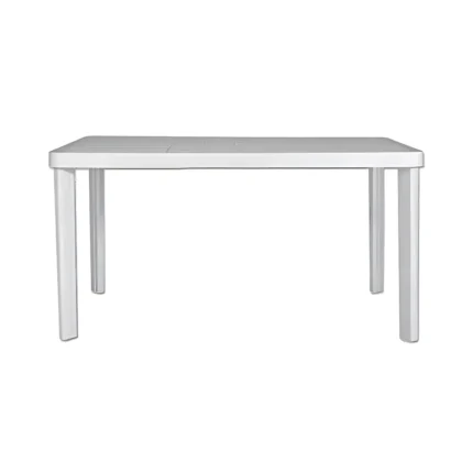 Mesa de Plástico Rectangular 1.40x0.78Mts Garden Life F423000 Sumatra Blanco