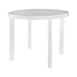 Mesa de Plástico Redonda 90cm Garden Life F413000 Guinea Blanco