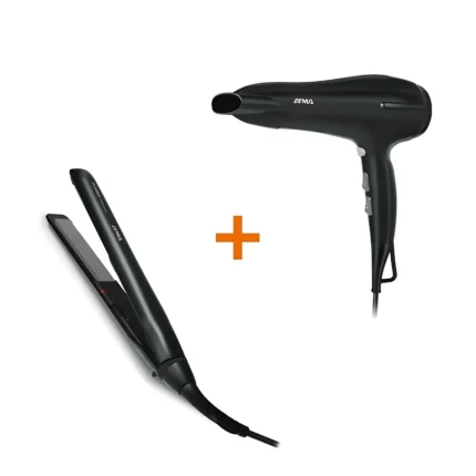 Secador de Cabello + Planchita Atma CK4010P Pack Home Salon