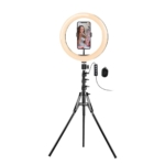 Aro De Luz Led Spotlight Pro 9320 10 Pulgadas Con Trípode Negro