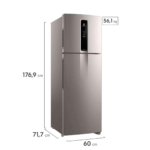 Heladera No Frost Inverter 408L Electrolux Top Freezer IF43s Plata - Image 2