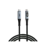 Cable 100w de Carga y Sincronizacion USB C to USB C con Display 120cm negro