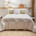 Acolchado Queen Casablanca Oro Plus Liso Blanco