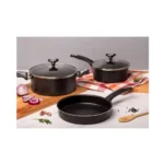 Batería de Cocina 5 Piezas Antiadherente Marmicoc Negro - Image 2