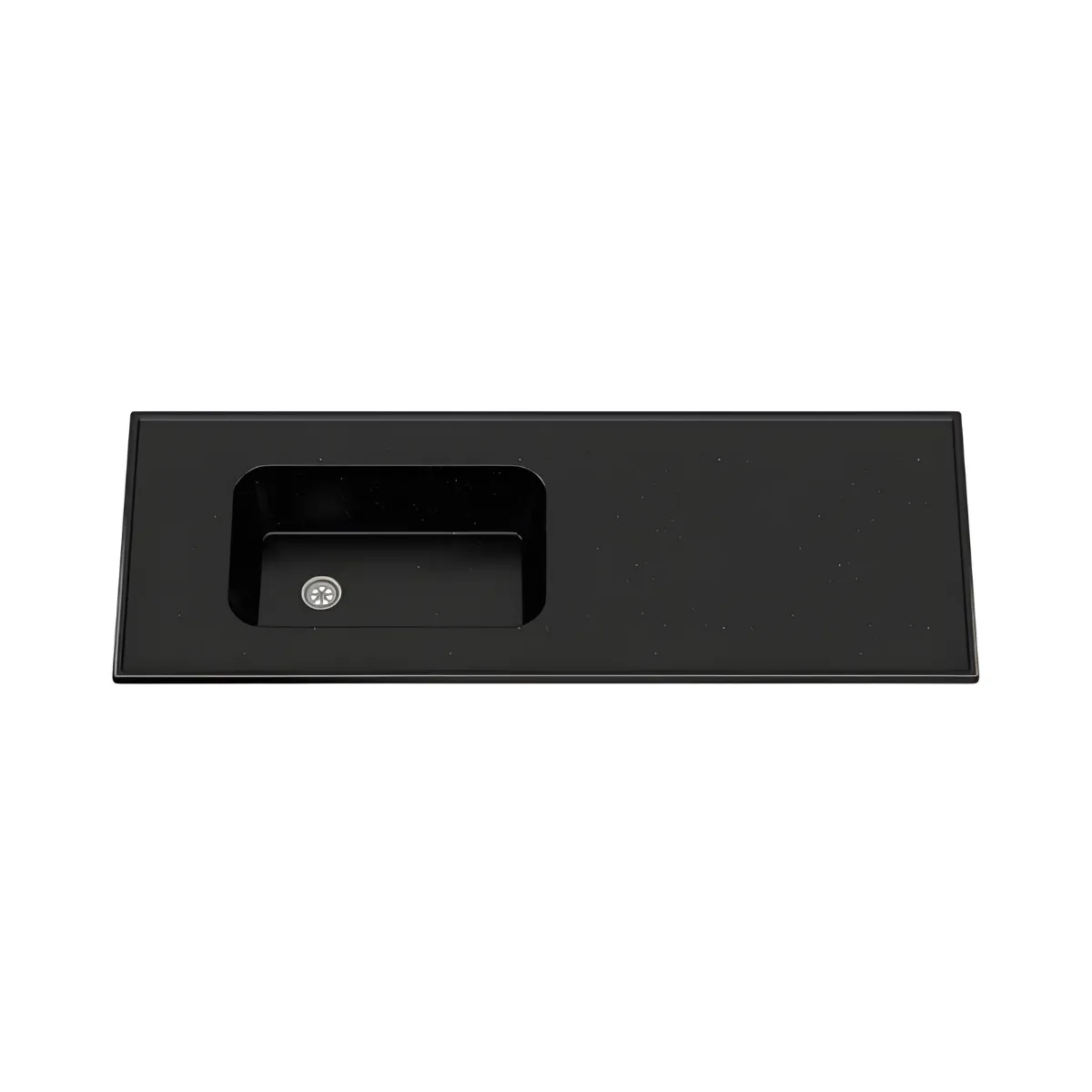 Mesada Durafort Eco 1.40x0.53 Metros Mármol Sintético Sin Zócalo Negro (1) Mesada Durafort Eco 1.40x0.53 Metros Mármol Sintético Sin Zócalo Negro