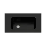 Mesada Durafort Eco 1.40x0.53 Metros Mármol Sintético Sin Zócalo Negro - Image 2