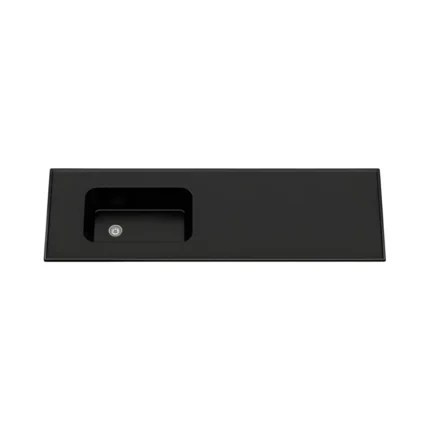 Mesada Durafort Eco 1.60x0.53 Metros Mármol Sintético Sin Zócalo Negro