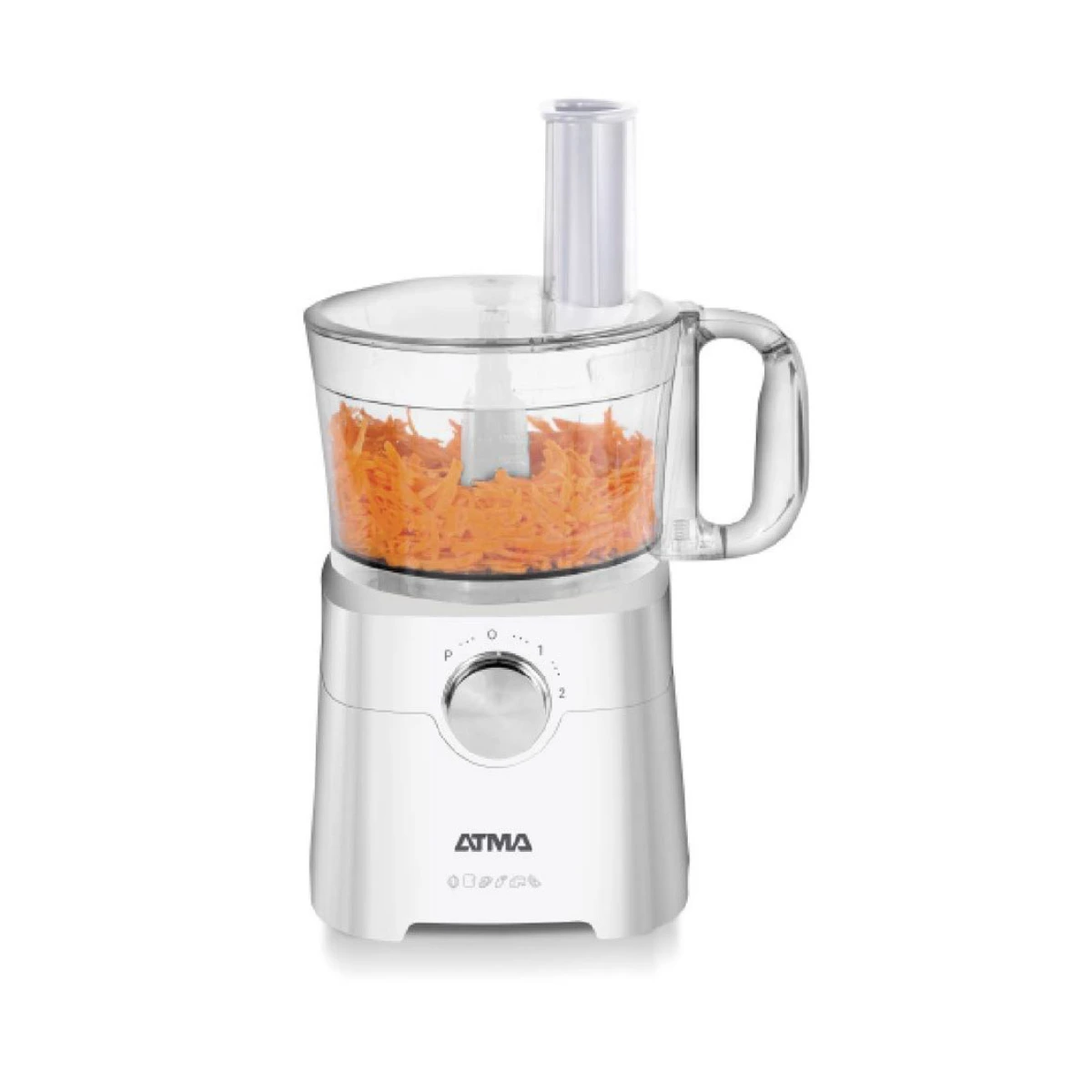 Procesadora 650W 1.2Lts 2 Velocidades + Pulsador Atma MP8405P Blanco (2) Procesadora 650W 1.2Lts 2 Velocidades + Pulsador Atma MP8405P Blanco
