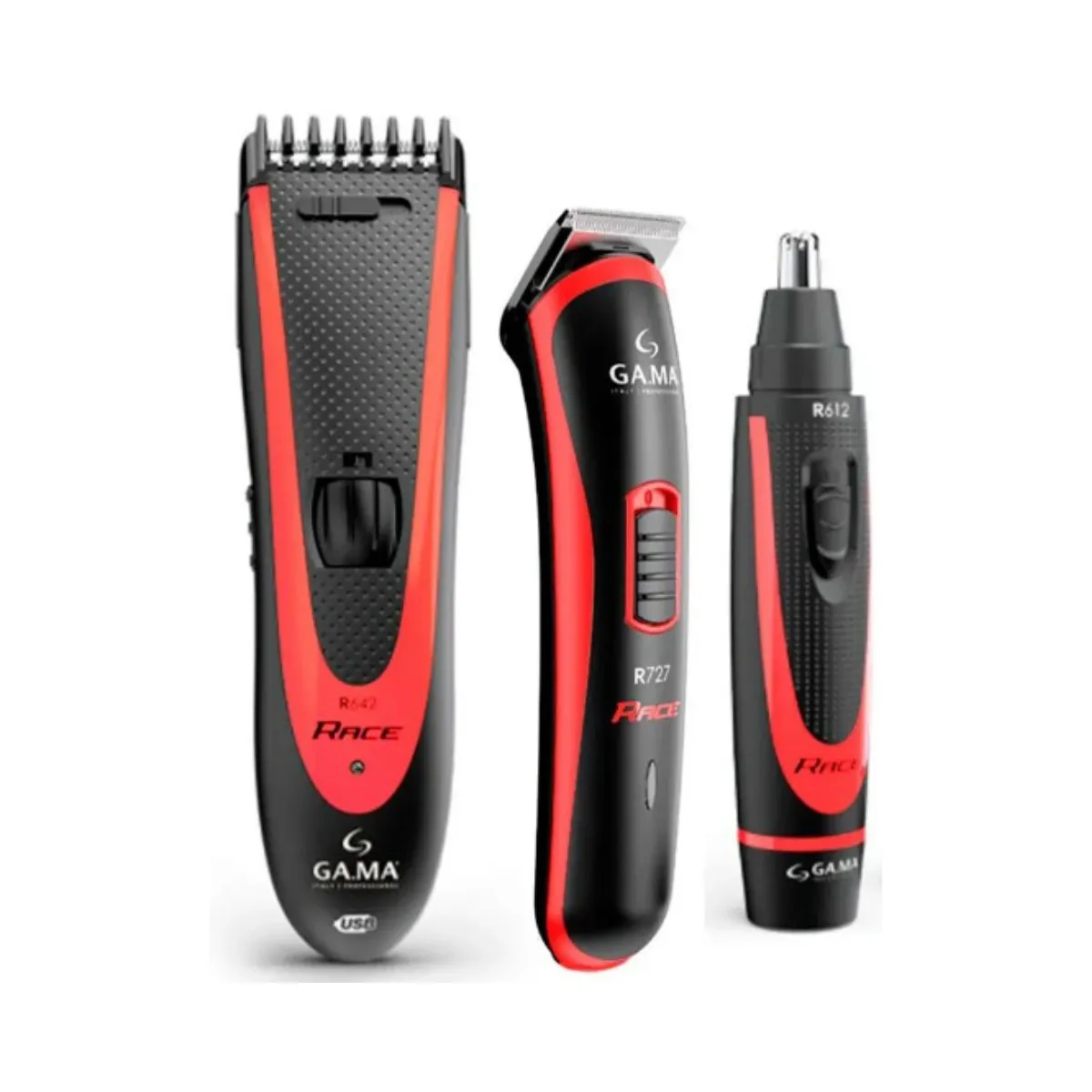 Cortadora de Cabello + Trimmer BarbaNoseEar Recargables Gama Race R649 (4) Cortadora de Cabello + Trimmer BarbaNoseEar Recargables Gama Race R649