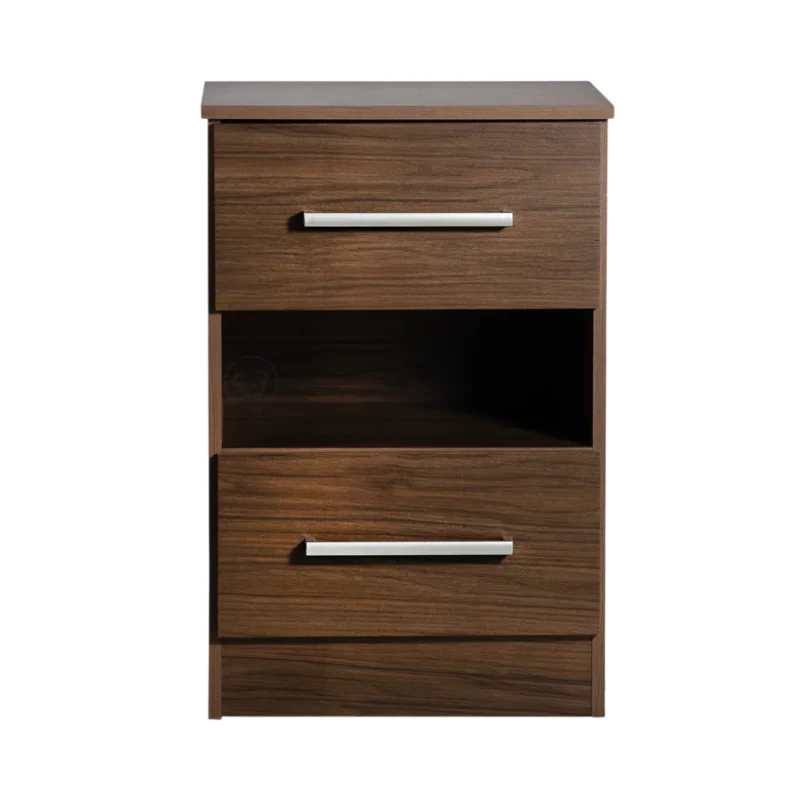 Mesa de Luz Maximo 2 Cajones Venezia Nogal