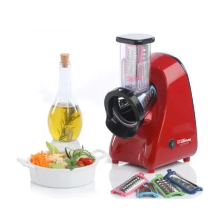 Rallador 250W 4 En 1 Cuchillas Intercambiables Liliana Rojo