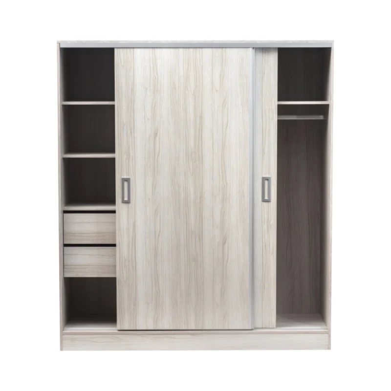 Ropero Maximo 3 Puertas Corredizas 2 Cajones Marfil 1