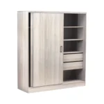 Placard Máximo 2 Puertas Corredizas 2 Cajones Marfil