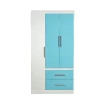 Combo Dormitorio Máximo Placard 3 Puertas + Cómoda 4 Cajones + Mesa de Luz Celeste - Image 2