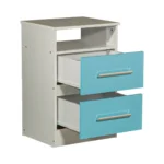 Combo Dormitorio Máximo Placard 3 Puertas + Cómoda 4 Cajones + Mesa de Luz Celeste - Image 7