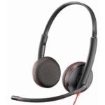 Auricular con Micrófono Stereo Poly Blackwire 3225 + CONECTOR DE 3.5 MM + ADAPTADOR USB-C/A 8X229A6 - Image 2