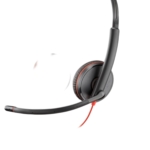Auricular con Micrófono Stereo Poly Blackwire 3225 + CONECTOR DE 3.5 MM + ADAPTADOR USB-C/A 8X229A6 - Image 5