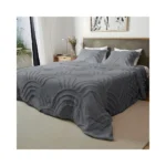 Acolchado Fullblanc FUL015 DSN2 G Edredon Queen 240x260cm Microfib+2 Almohadas Gris