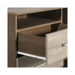 Cómoda Chiffonier Máximo 1 Puerta 4 Cajones Estante Pinot/Nogal - Image 4