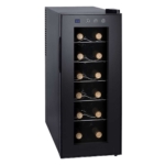 Cava de Vinos TechGO Para 12 Botellas KWS-12E Termoeléctrica Negra