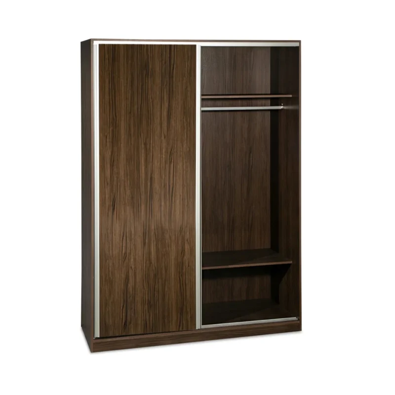 Ropero Maximo 2 Puertas Corredizas 3 Cajones Nogal 6